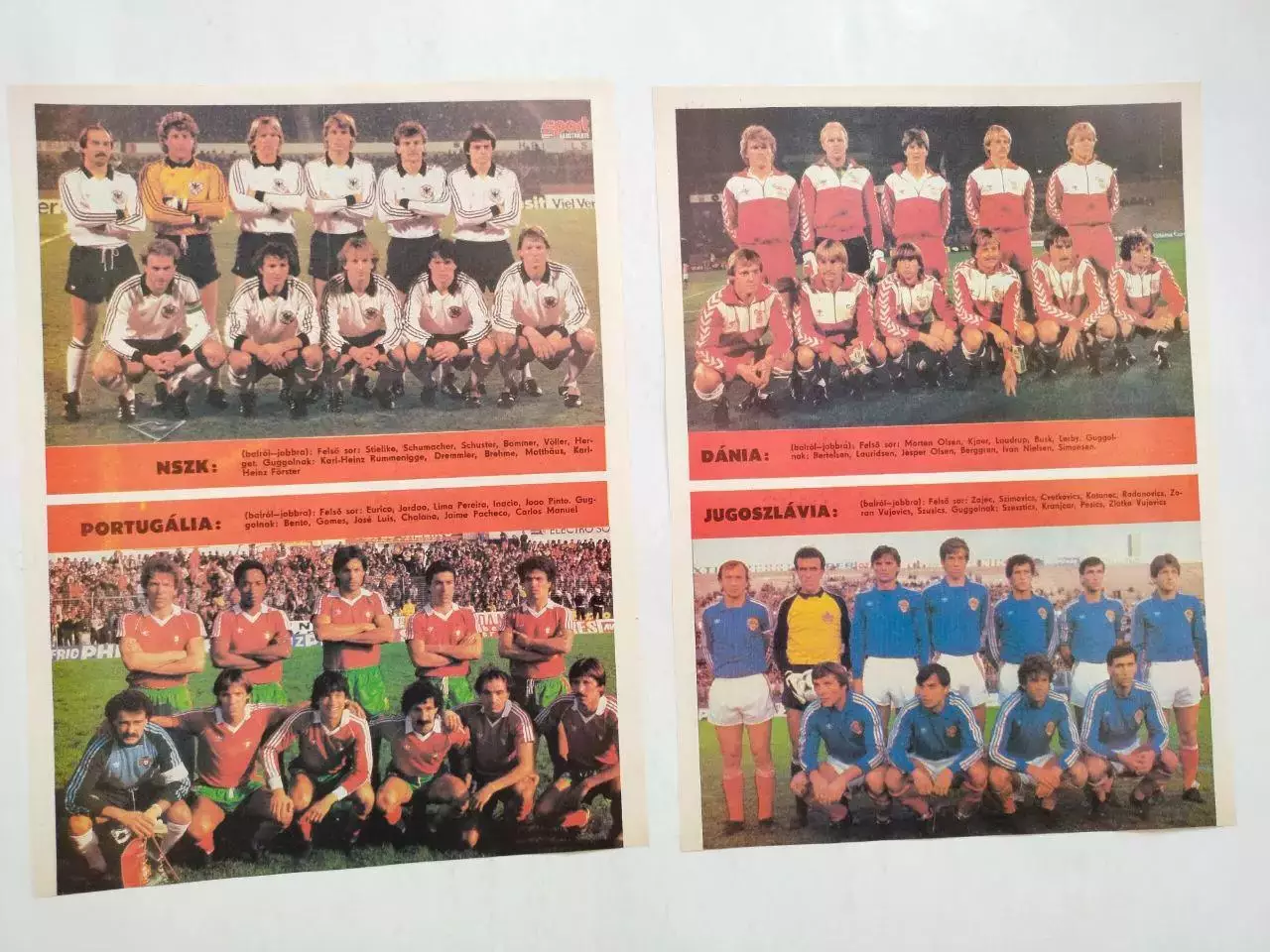 Из журнала kepes sport 1984 представление 8 сборных участников ЧЕ 1984 год