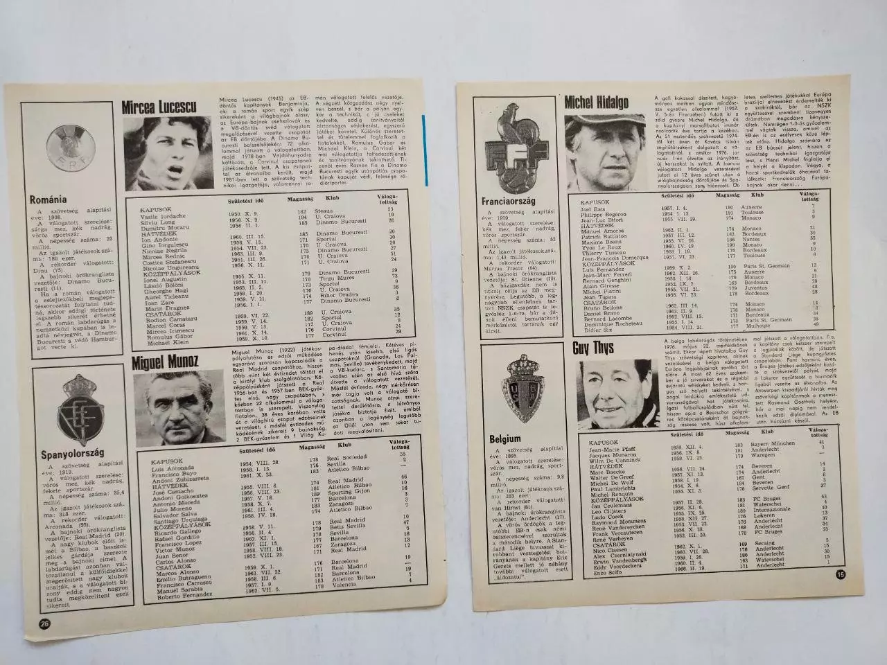 Из журнала kepes sport 1984 представление 8 сборных участников ЧЕ 1984 год 3