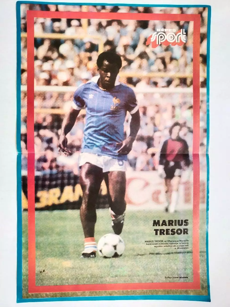 Разворот журнала kepes sport MARIUS TRESOR Мариус Трезор Франция 1982 год