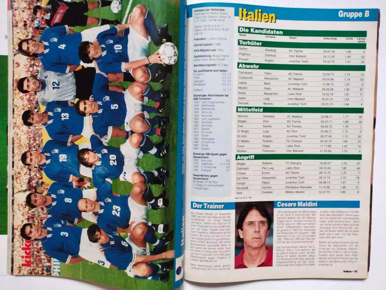 Журнал KICKER SONDERHEFT WM 1998 Чемпионат мира по футболу 1998 год 2