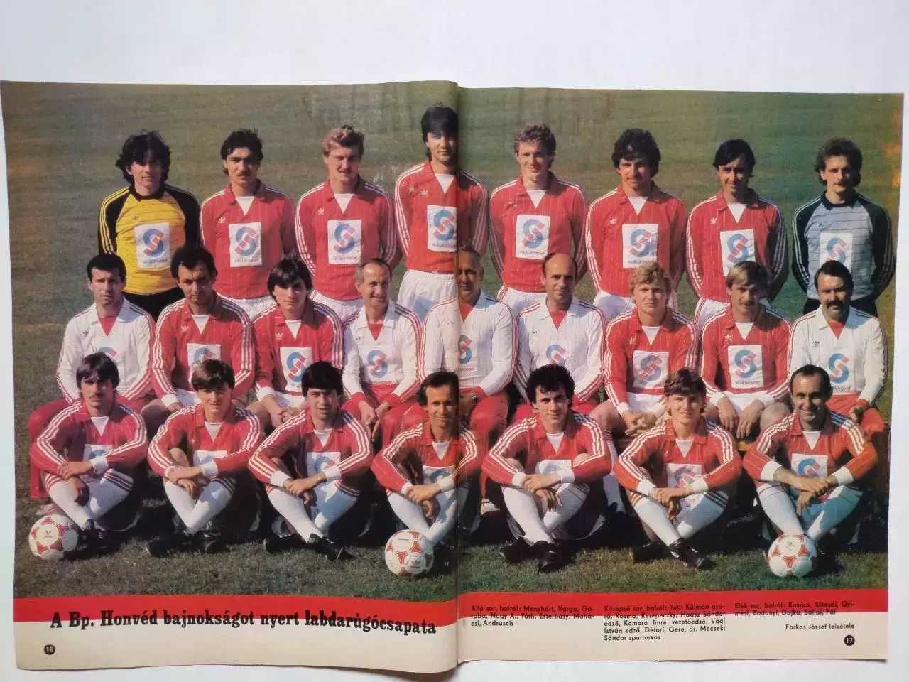 Из журнала kepes sport футбольный клуб Гонвед Будапешт