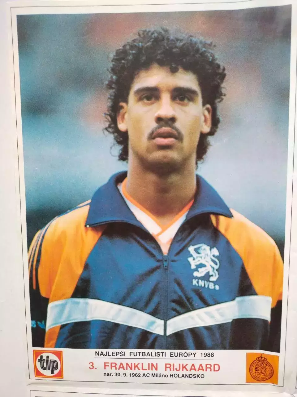 Из журнала tip Найлучший футболист Европы 1988 - Франк Райкард Нидерланды