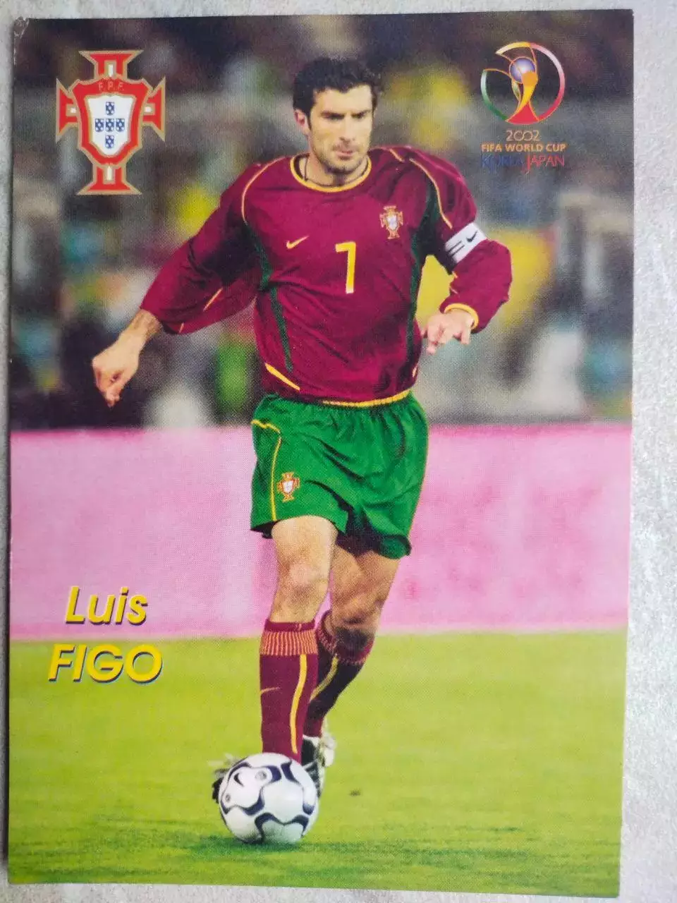 Из серии открыток В МИРЕ ФУТБОЛА ЧМ 2002 Luis FIGO Луис ФИГУ № 104