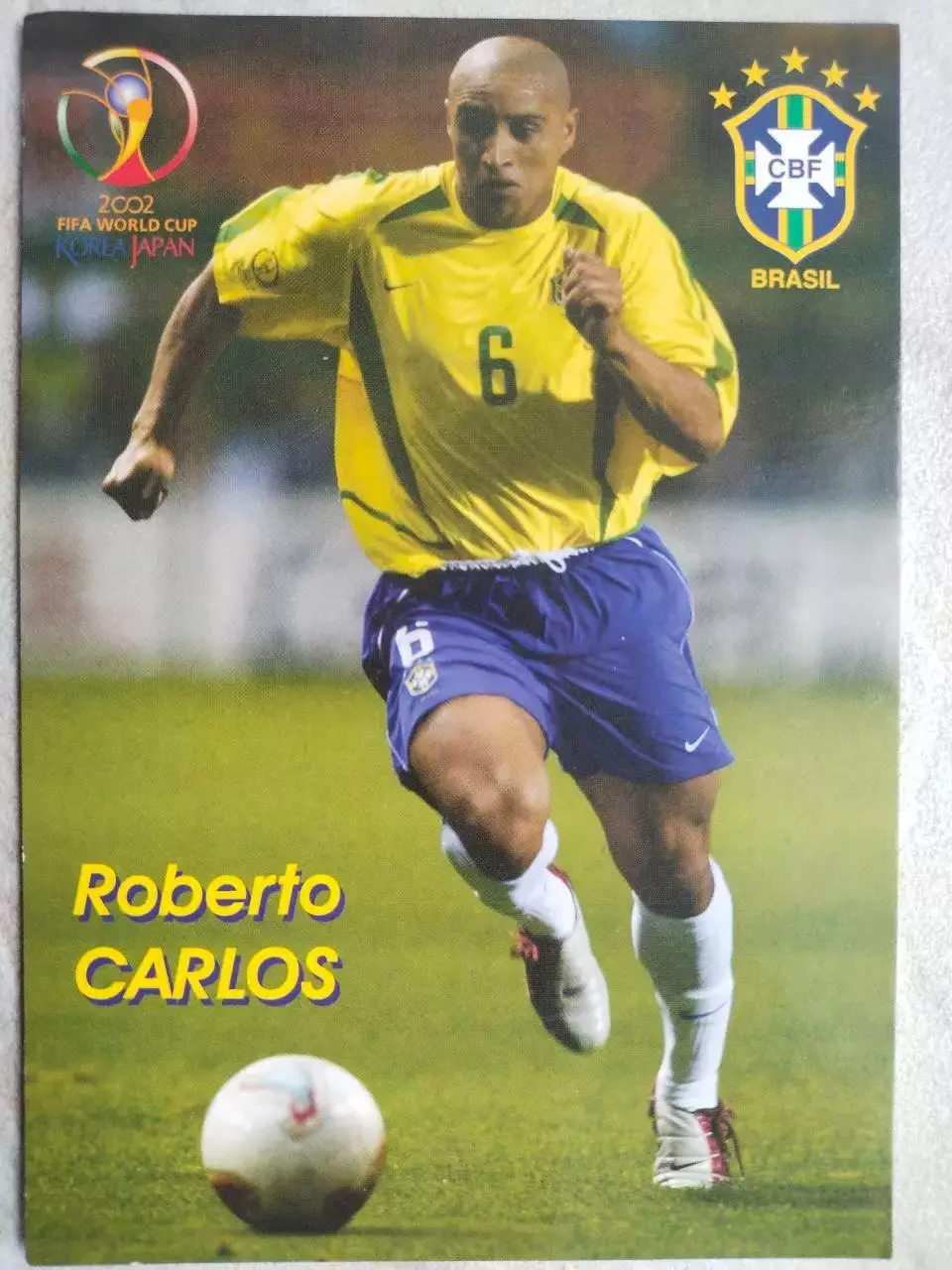 Из серии открыток В МИРЕ ФУТБОЛА ЧМ 2002 Roberto CARLOS Роберто КАРЛОС № 153