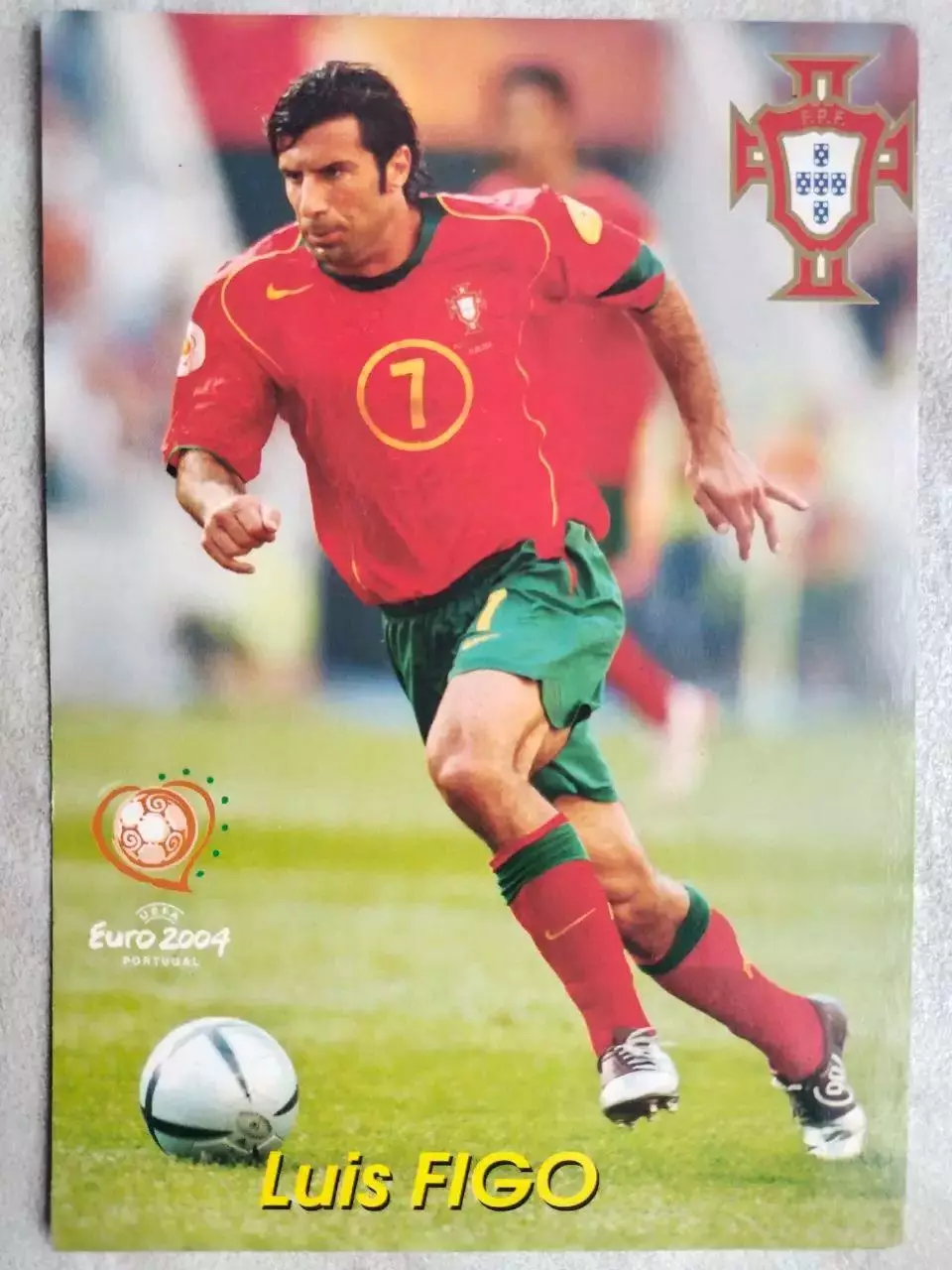 Из серии открыток В МИРЕ ФУТБОЛА ЕВРО 2004 Luis FIGO Луис ФИГУ № 456