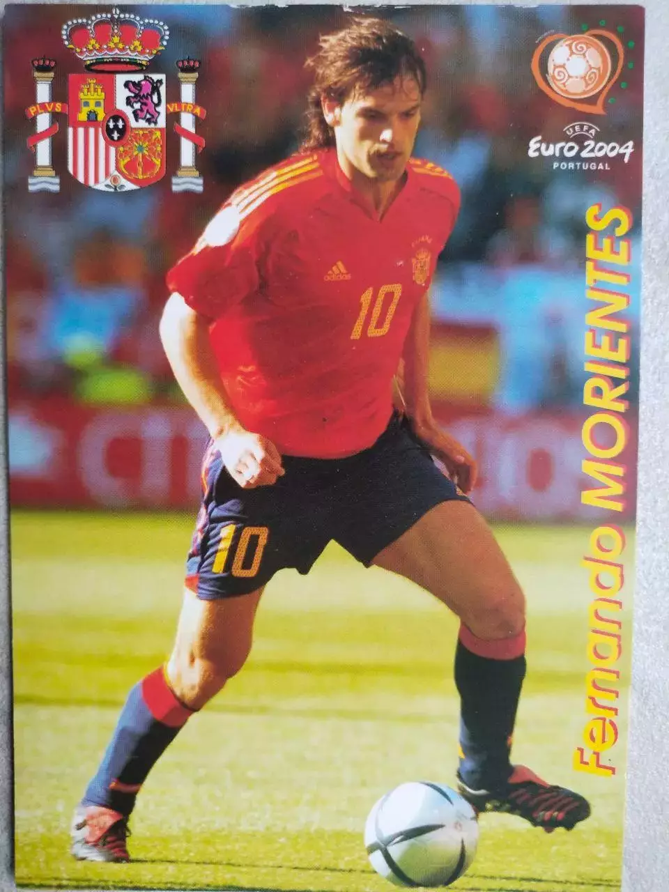 Из серии открыток В МИРЕ ФУТБОЛА ЕВРО 2004 Fernando MORIENTES МОРЬЕНТЕС № 465