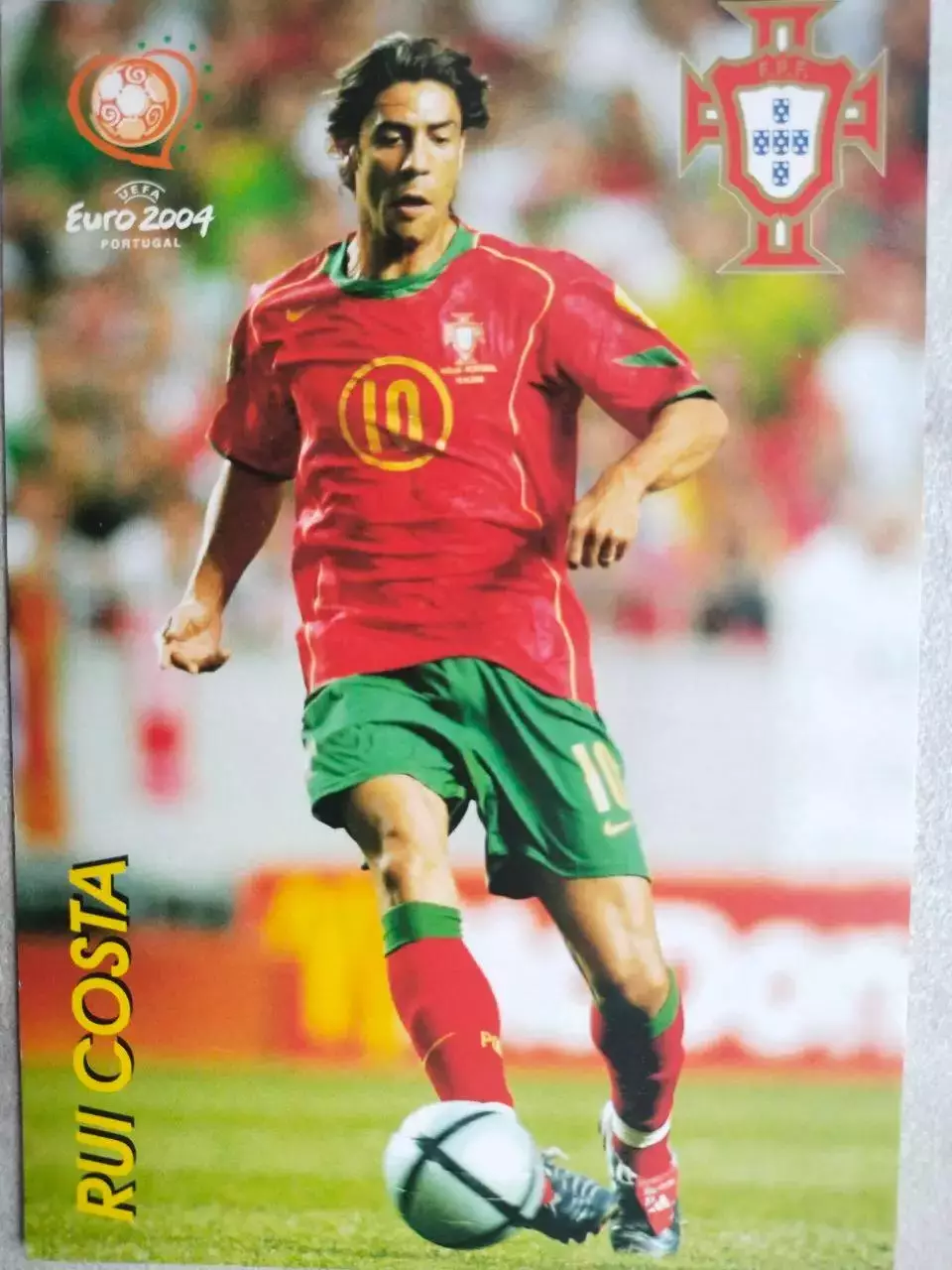 Из серии открыток В МИРЕ ФУТБОЛА ЕВРО 2004 RUI COSTA Руй КОШТА № 503