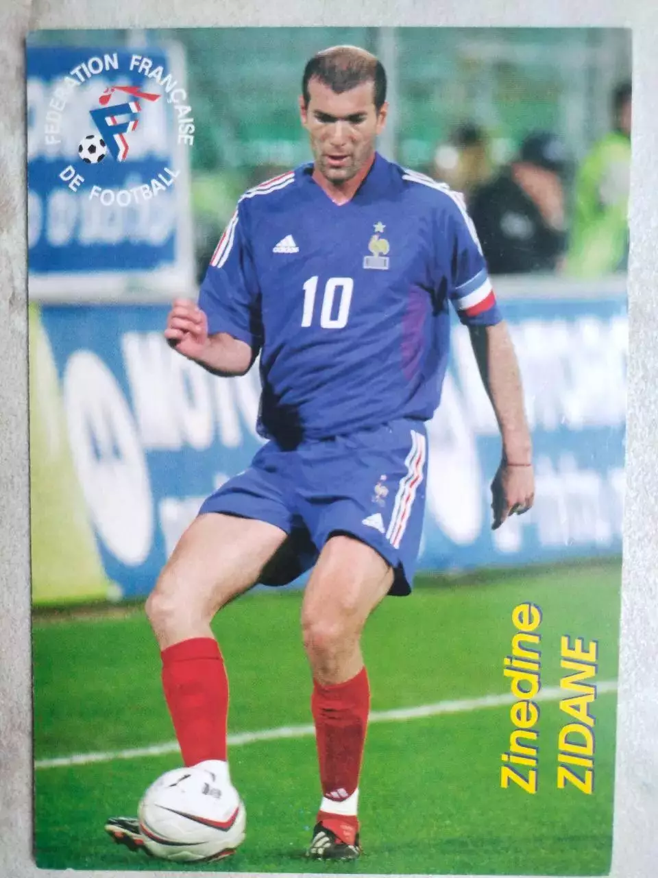 Из серии открыток В МИРЕ ФУТБОЛА FRANCE Zinedine ZIDANE Зинедин ЗИДАН № 277