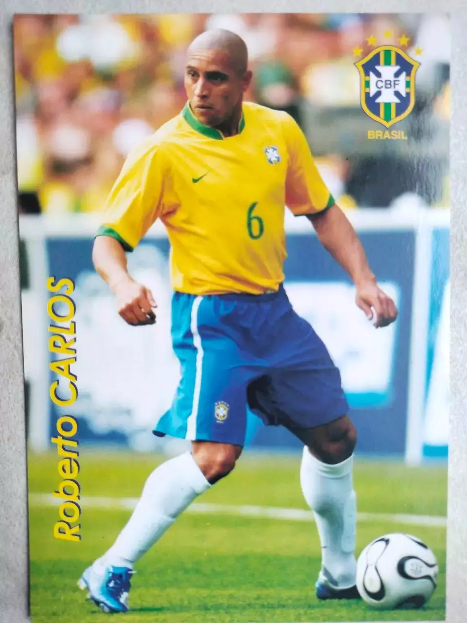 Из серии открыток В МИРЕ ФУТБОЛА BRASIL Roberto CARLOS Роберто КАРЛОС № 849