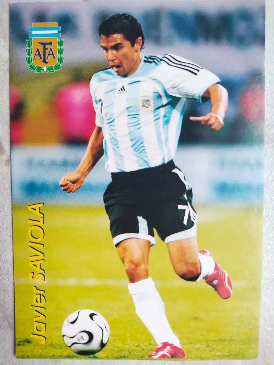 Из серии открыток В МИРЕ ФУТБОЛА ARGENTINA Javier SAVIOLA Хавьер САВИОЛА № 864