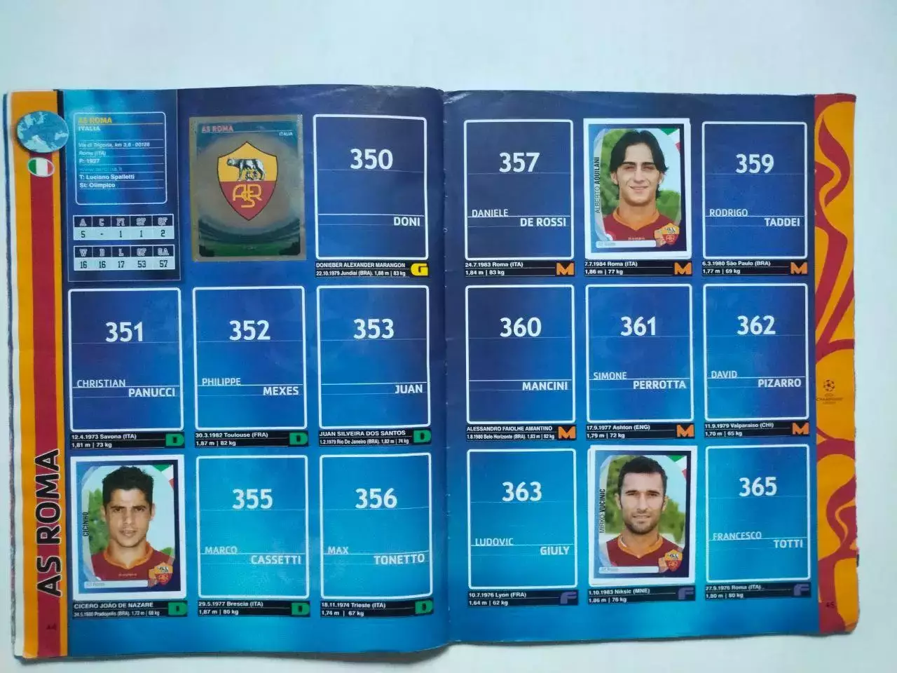 Альбом для наклеек фирмы PANINI - Лига чемпионов УЕФА 2007 - 2008 г.г. 2