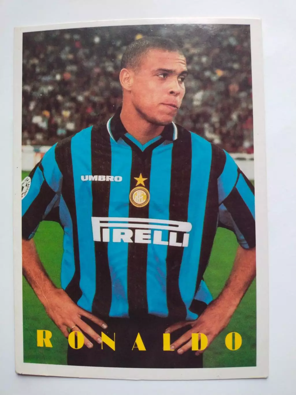 Открытка футболист Роналдо игрок клуб Интер