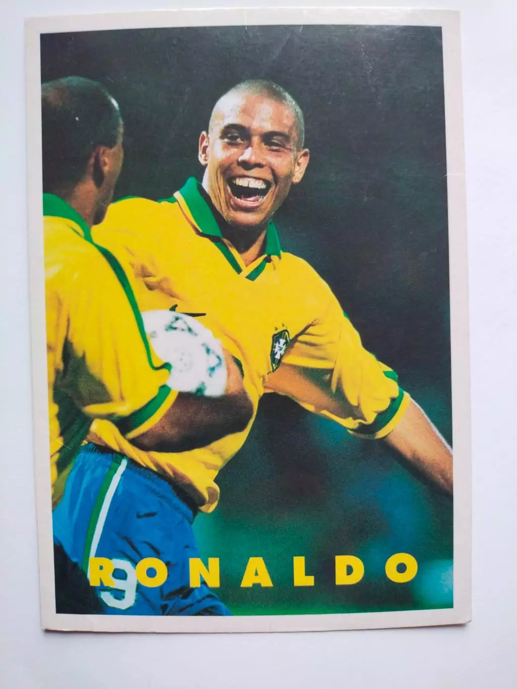 Открытка футболист Роналдо игрок сборная Бразилия