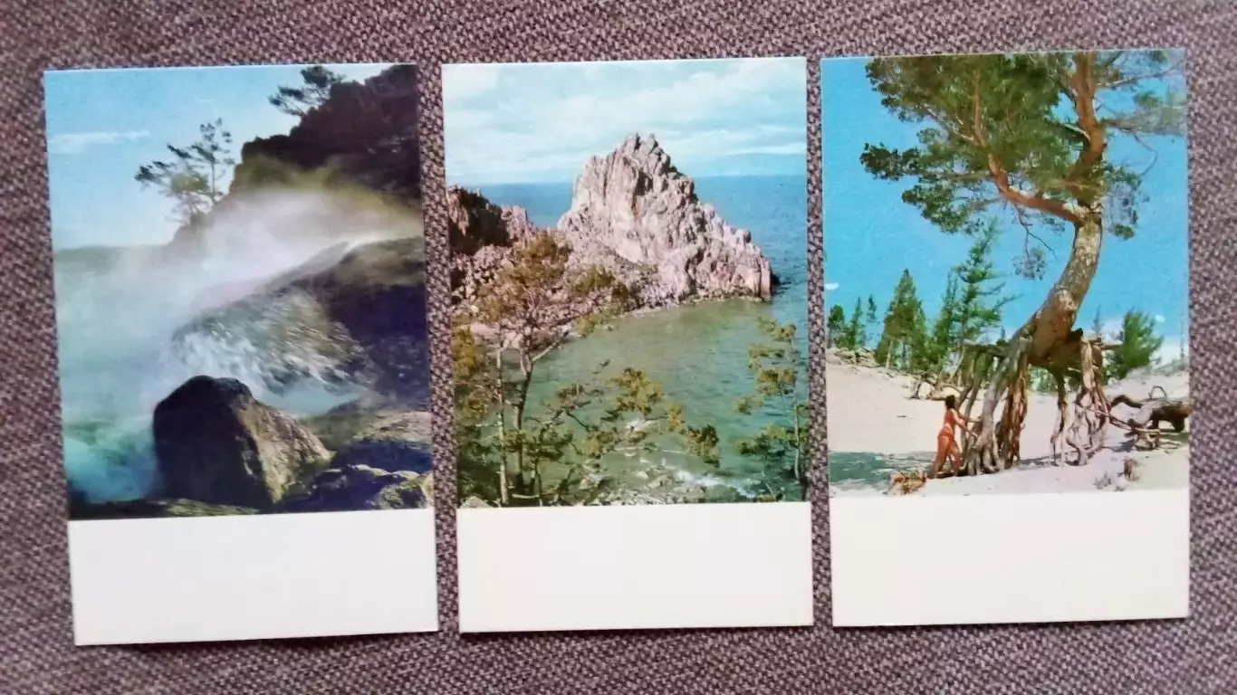 Памятные места СССР : Озеро Байкал 1971 г. полный набор - 15 открыток (Природа) 5