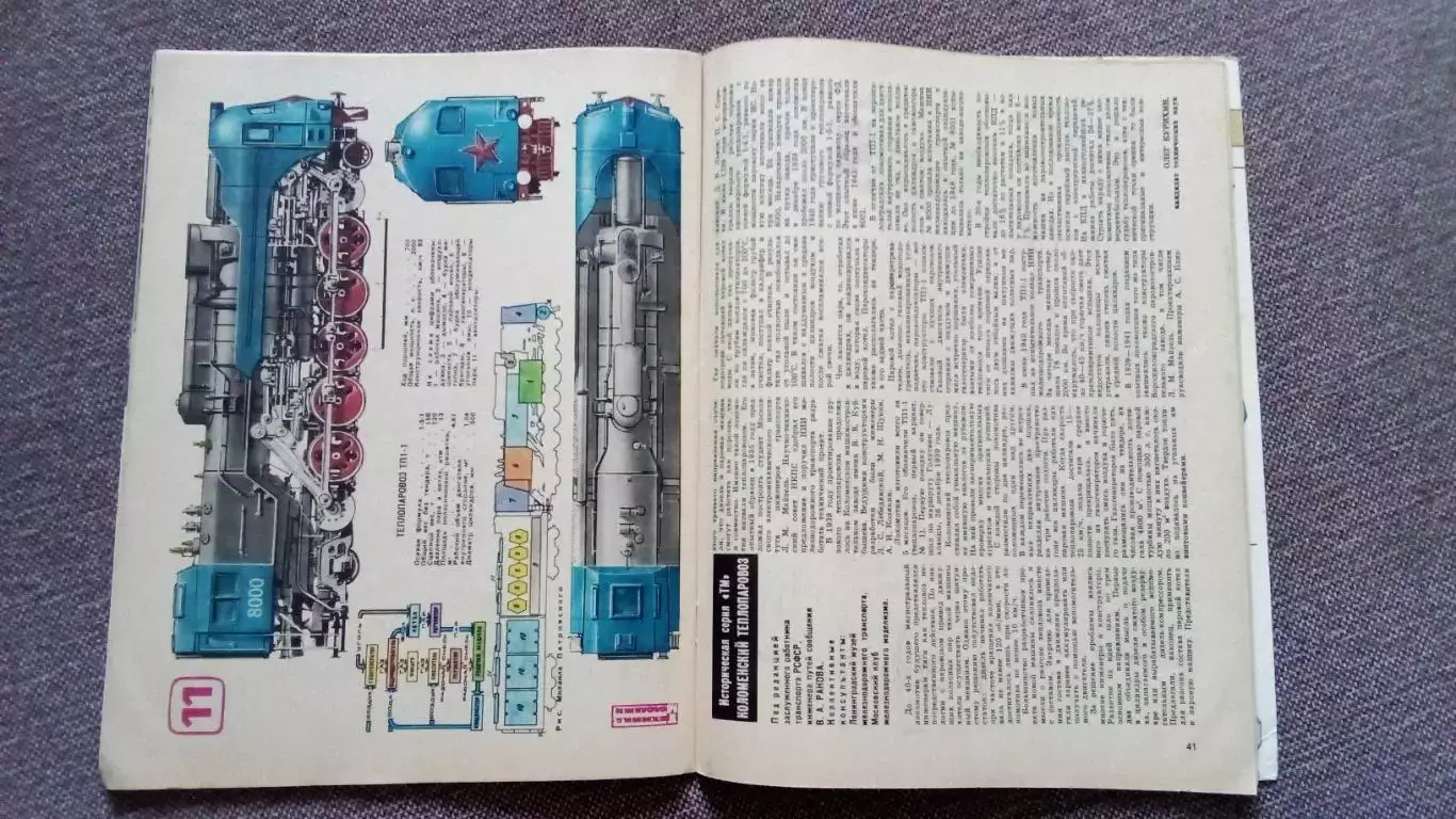 Журнал Техника молодежи № 11 (ноябрь) 1980 г.Танк Военная техника Паровоз 4