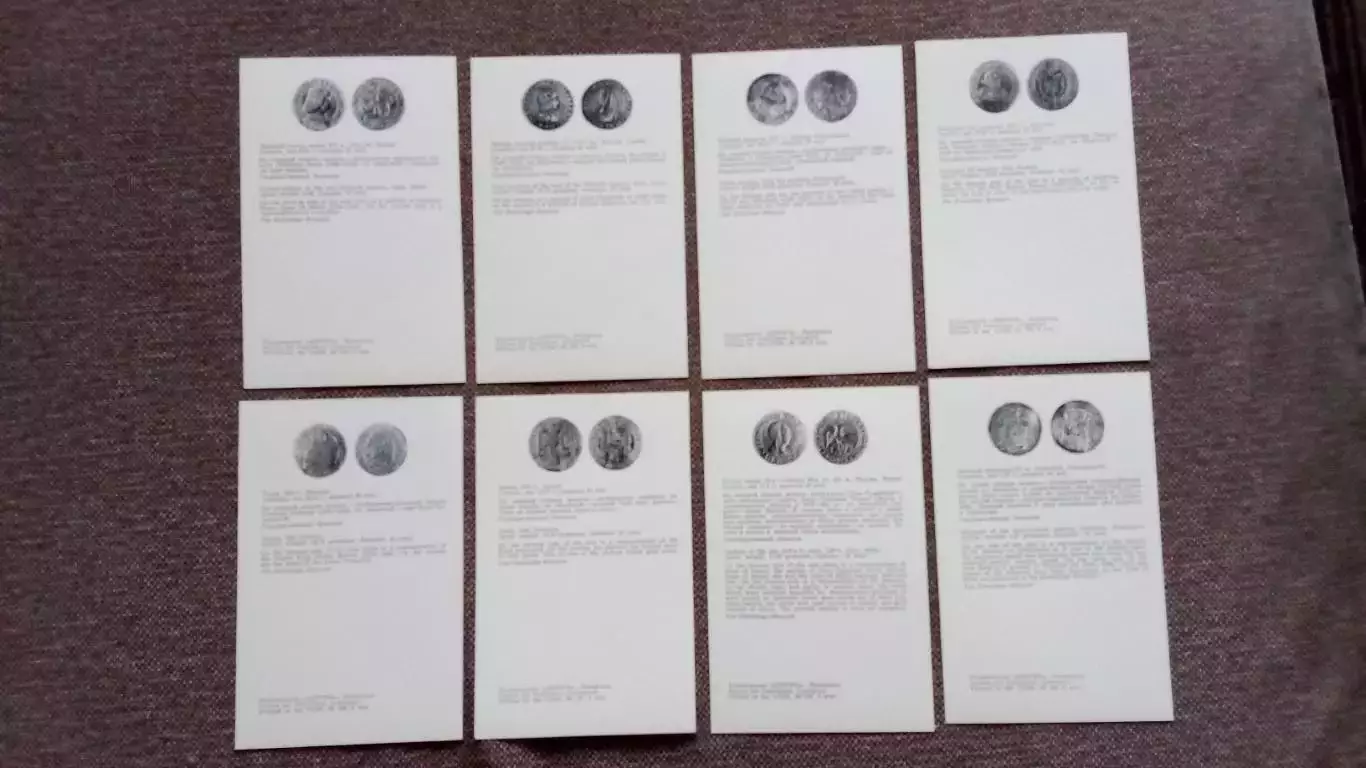 Редкие европейские монеты 1972 г. полный набор - 16 открыток (Нумизматика) 7