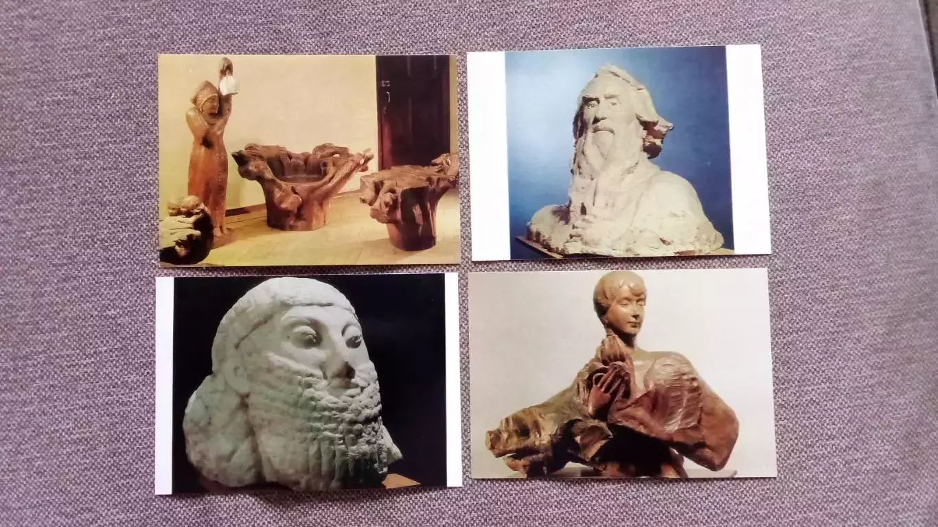 Музей-мастерская художника СССР С.Т. Коненкова 1976 г. полный набор-13 открыток 3