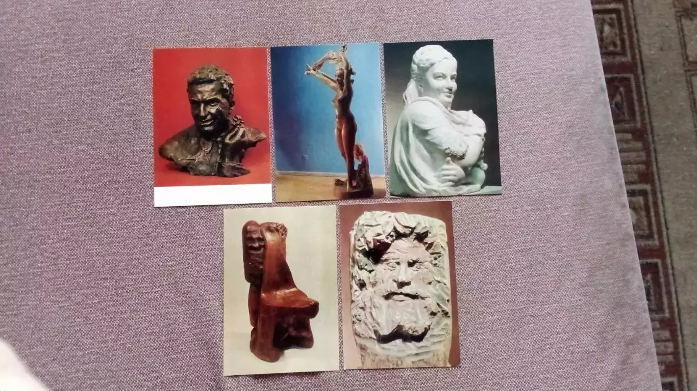 Музей-мастерская художника СССР С.Т. Коненкова 1976 г. полный набор-13 открыток 5