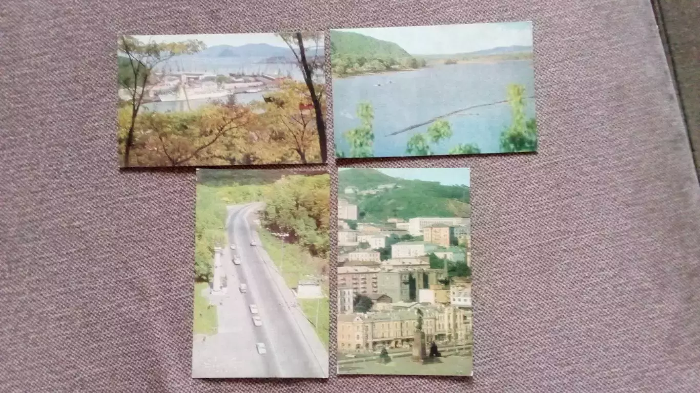 Города РСФСР : Приморье 1981 г. полный набор - 16 открыток (чистые , в идеале) 4