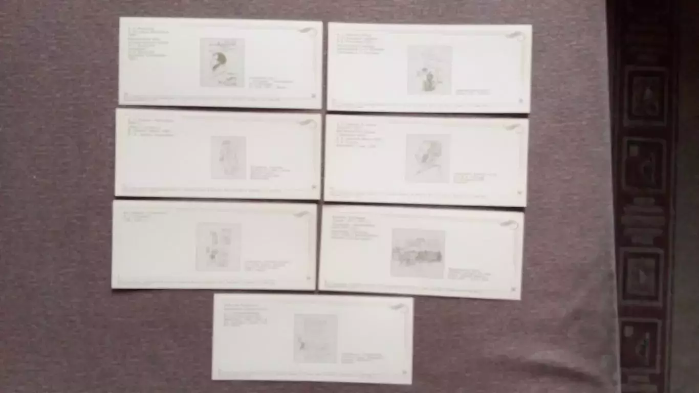 Музей А.С. Пушкина в Москве 1983 г. полный набор - 15 открыток (чистые) Пушкин 7