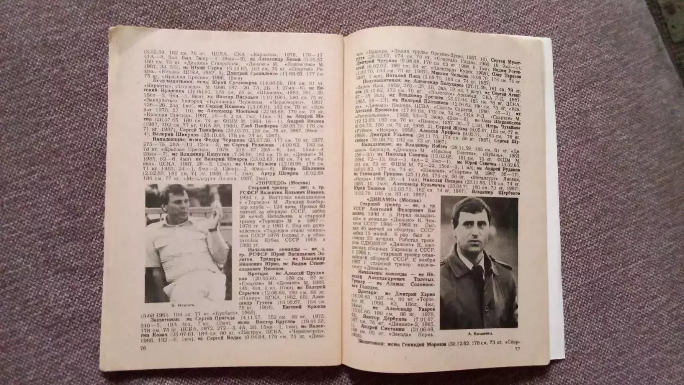 Футбол : календарь - справочник 1988 г. Чемпионат СССР (Спорт) Ринат Дасаев 4