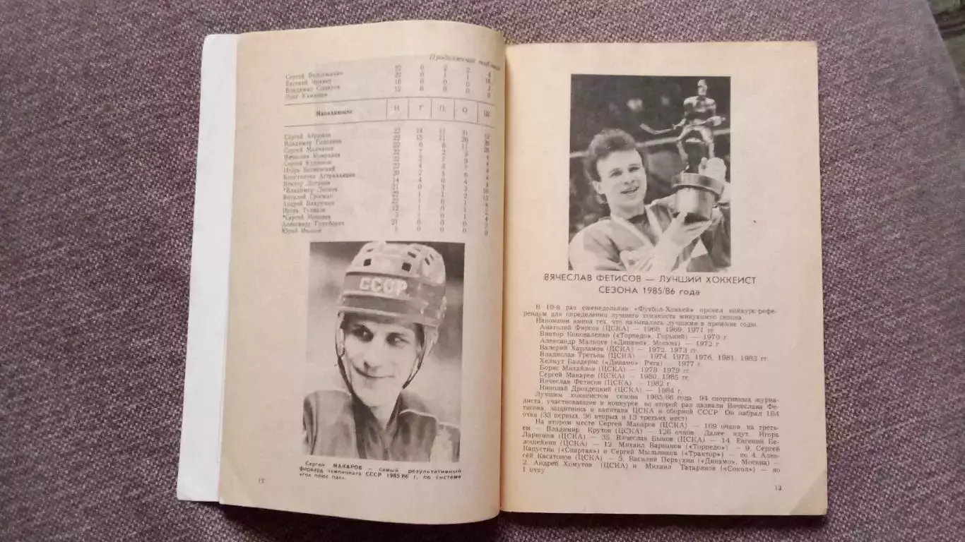 Хоккей Календарь - справочник 1986 / 1987 гг. Чемпионат СССР ( Спорт ) 7