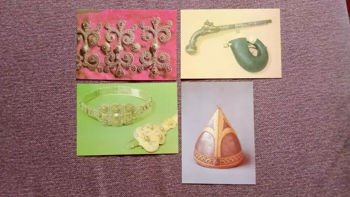 Серебро в фондовых собраниях музея КБА СССР 1988 г. полный набор - 15 открыток 3