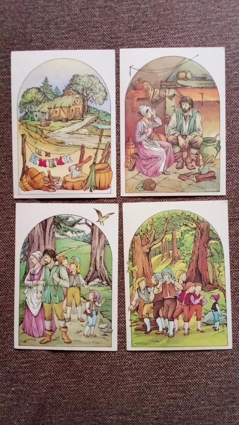 Шарль Перро - Мальчик-с пальчик 1988 г. полный набор - 16 открыток (Сказка) 2