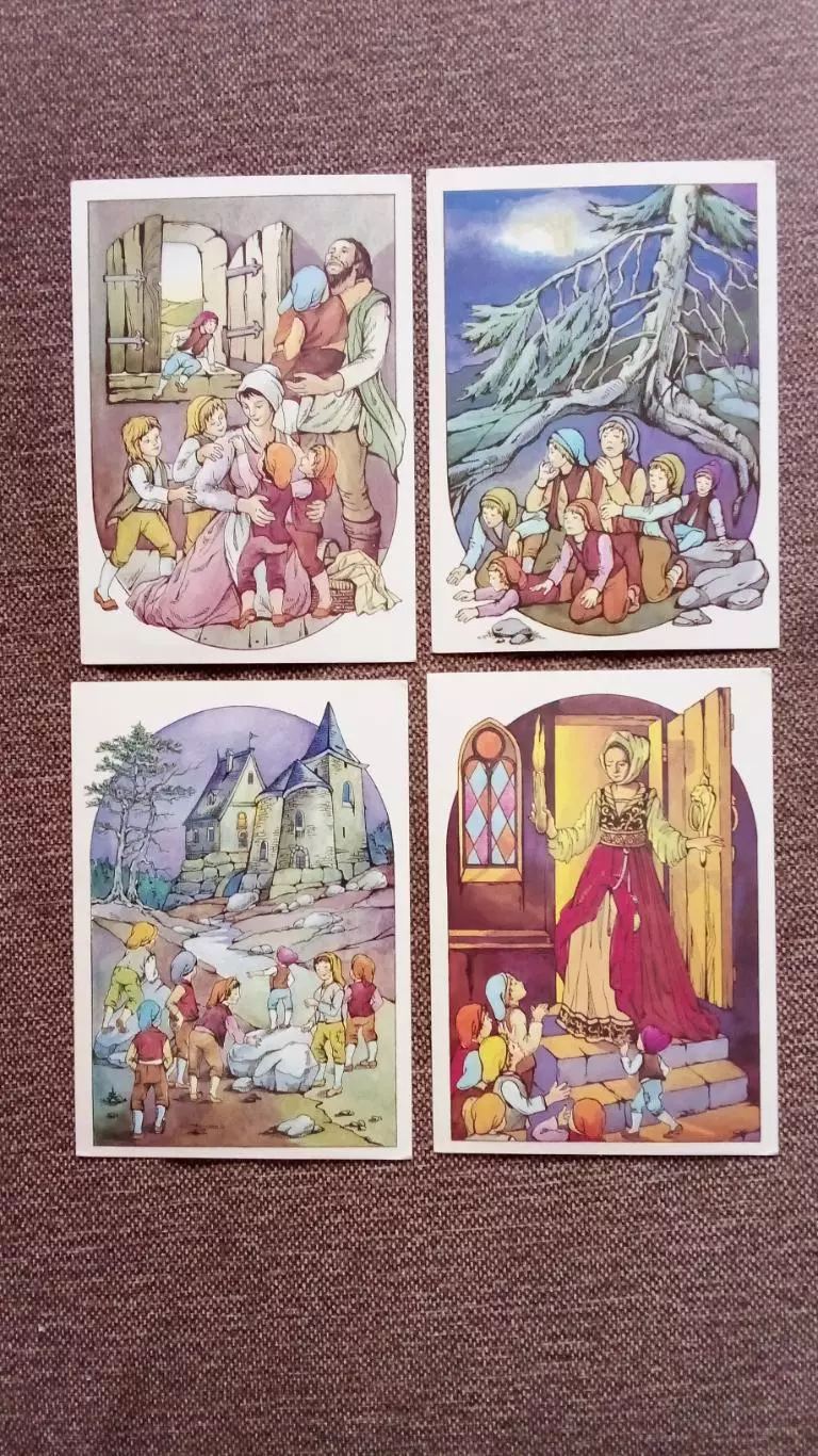 Шарль Перро - Мальчик-с пальчик 1988 г. полный набор - 16 открыток (Сказка) 3