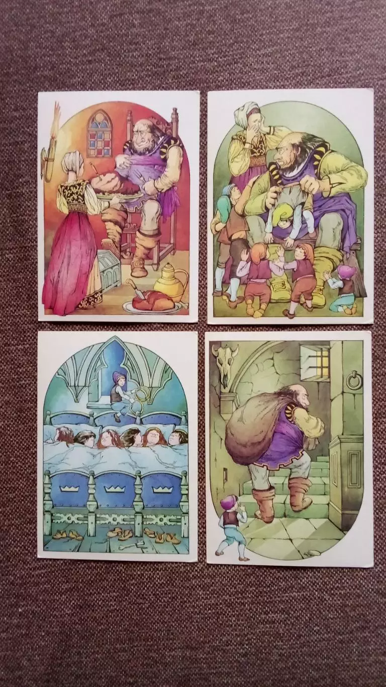 Шарль Перро - Мальчик-с пальчик 1988 г. полный набор - 16 открыток (Сказка) 4