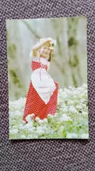 Карманный календарик : Весенние настроение 1990 г. Девочка Ребенок Дети