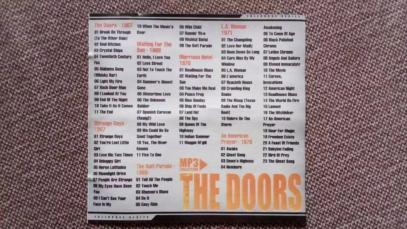MP - 3 CD группаDoors7 альбомов (1967 - 1978 гг.) Rock Jim Morrison 2