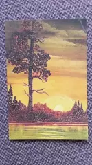 Карманный календарик : Закат ( Природа ) 1990 г.