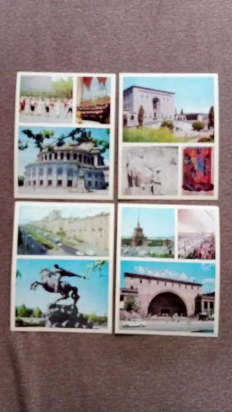 Города СССР : Ереван (Армения) 1974 г. полный набор - 15 открыток (большие) 4