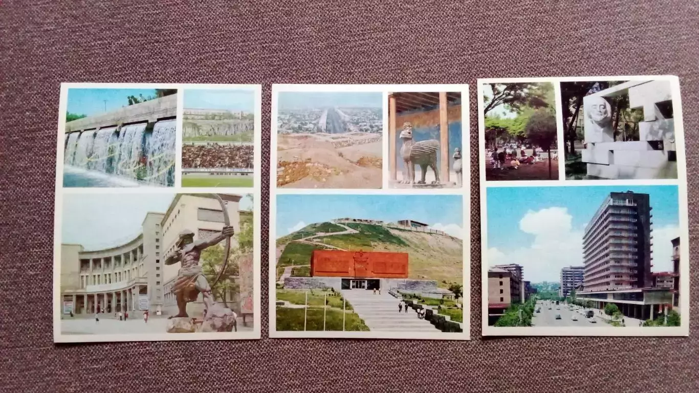 Города СССР : Ереван (Армения) 1974 г. полный набор - 15 открыток (большие) 5