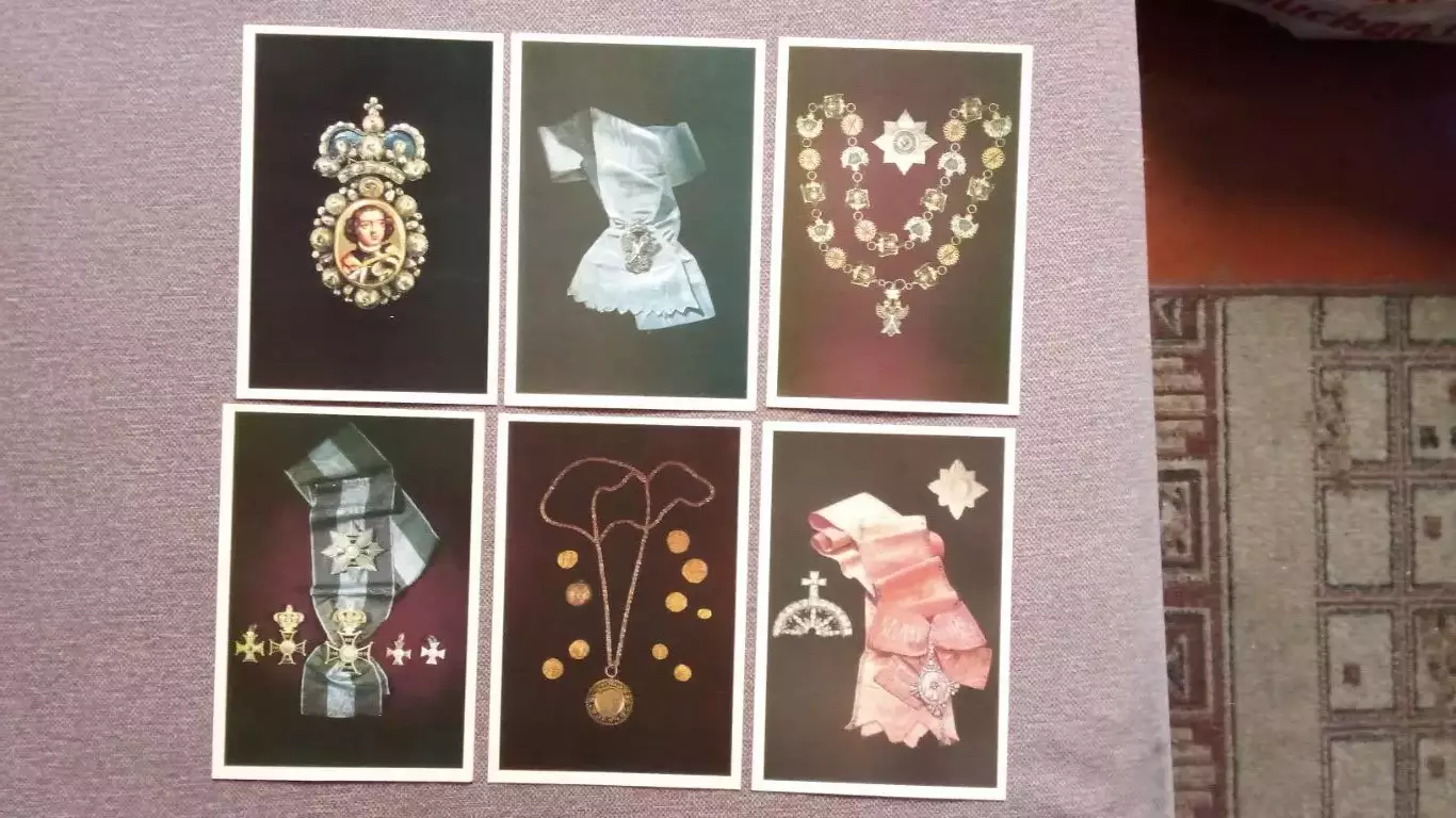 Ордена России 1991 г. полный набор - 18 крупноформатных открыток Фалеристика 5