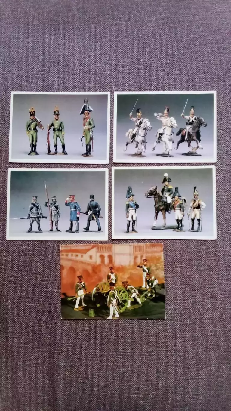 Стойкий оловянный солдатик 1989 г. полный набор - 21 открытка (Военная форма) 4