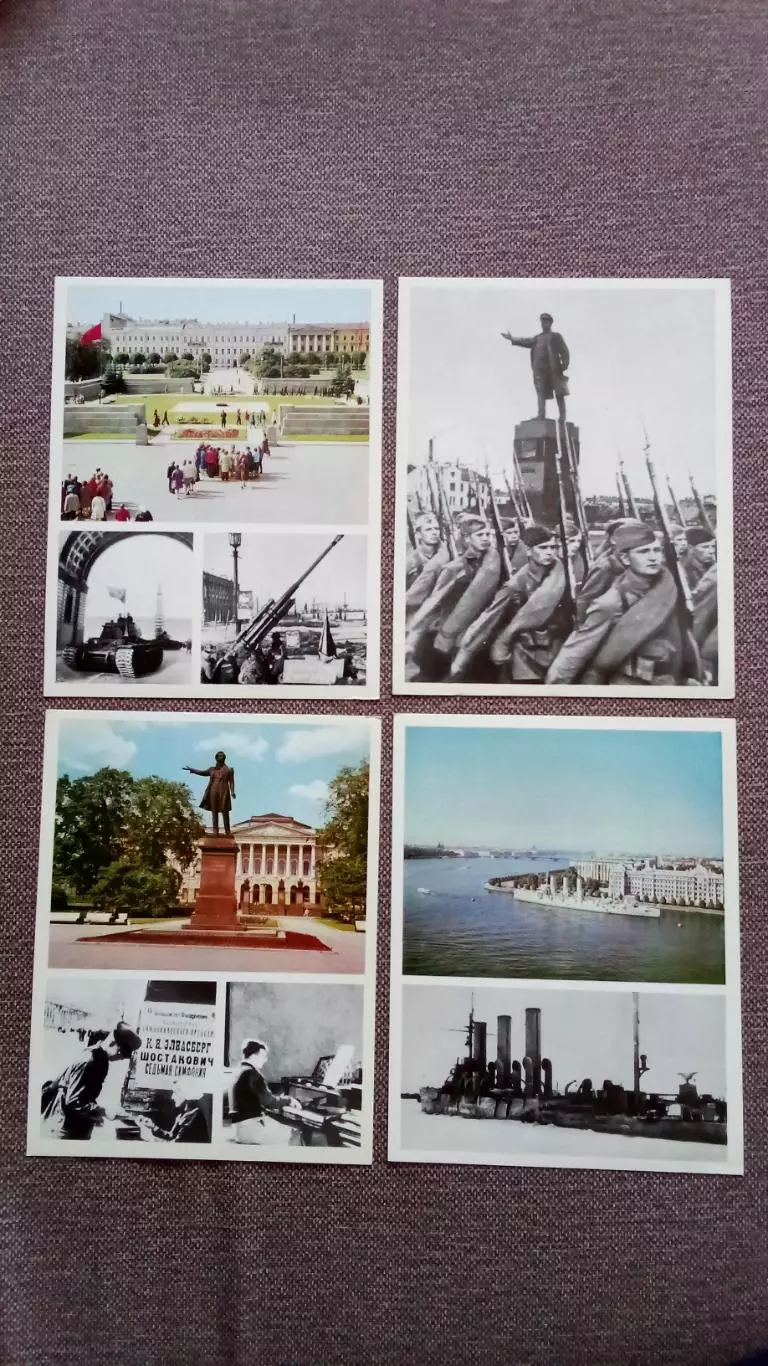 Города СССР : Ленинград 1978 г. полный набор - 15 крупноформатных открыток 3