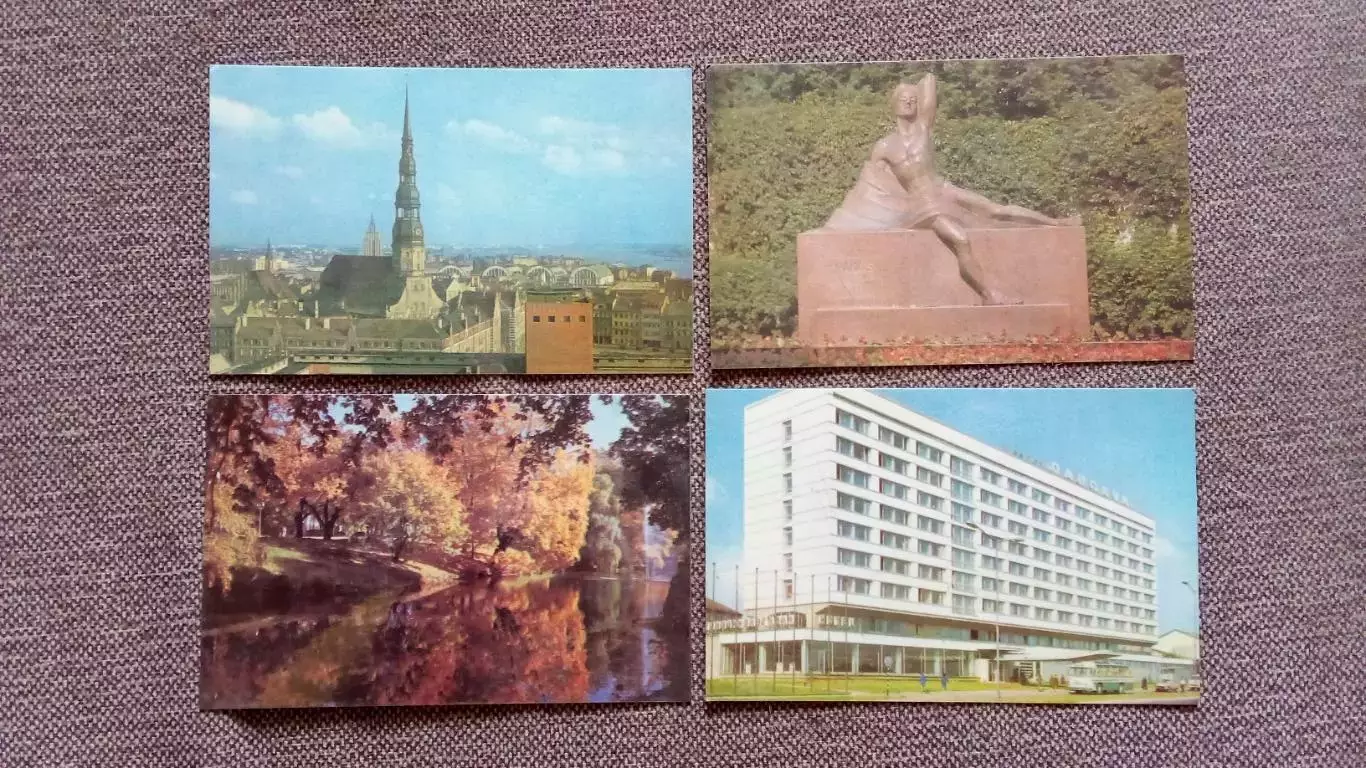 Города СССР : Рига (Латвия-Прибалтика) 1977 г. полный набор - 14 открыток 2
