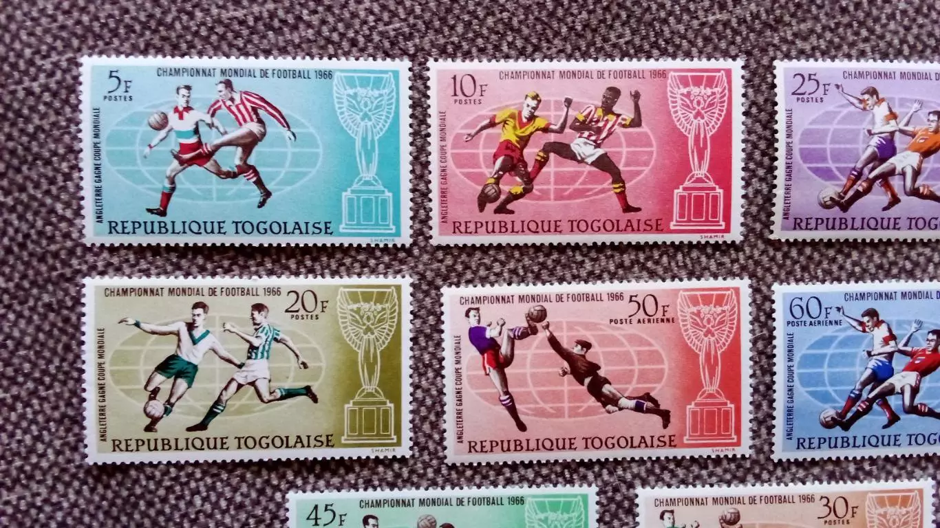 Чемпионат мира в Англии 1966 г. Того (полная серия) MNH ** футбол спорт 1