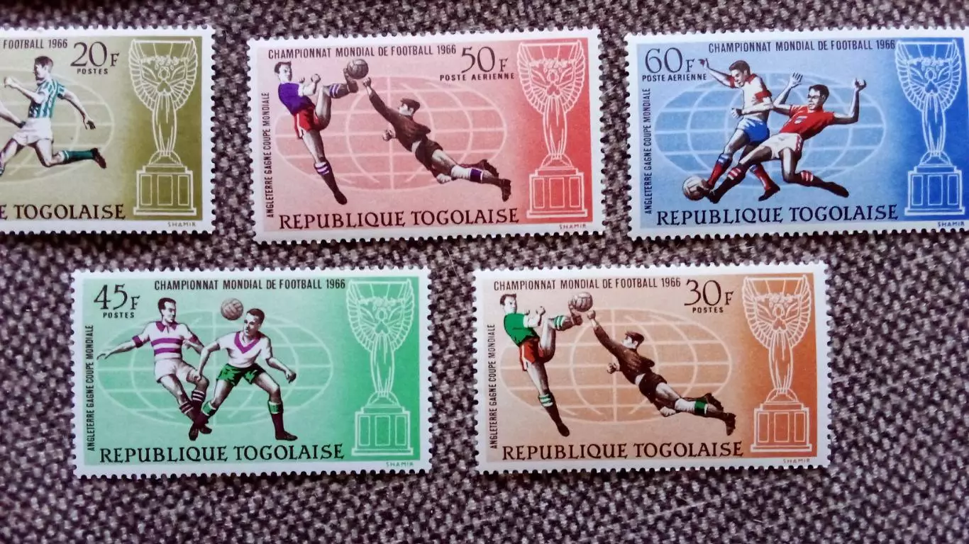 Чемпионат мира в Англии 1966 г. Того (полная серия) MNH ** футбол спорт 3