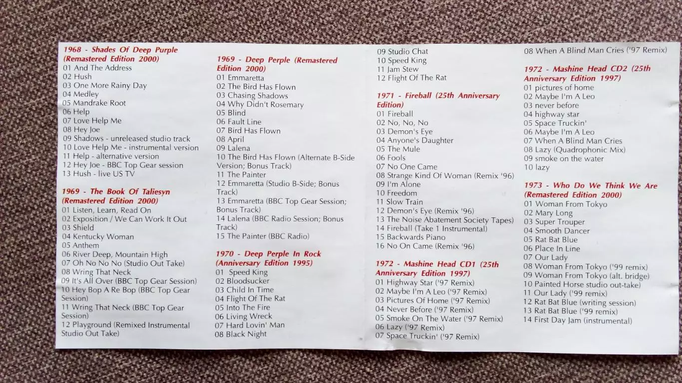 CD MP - 3 группа Deep Purple 1968 - 1973 гг. 8 альбомов (новый) Rock Metal 4