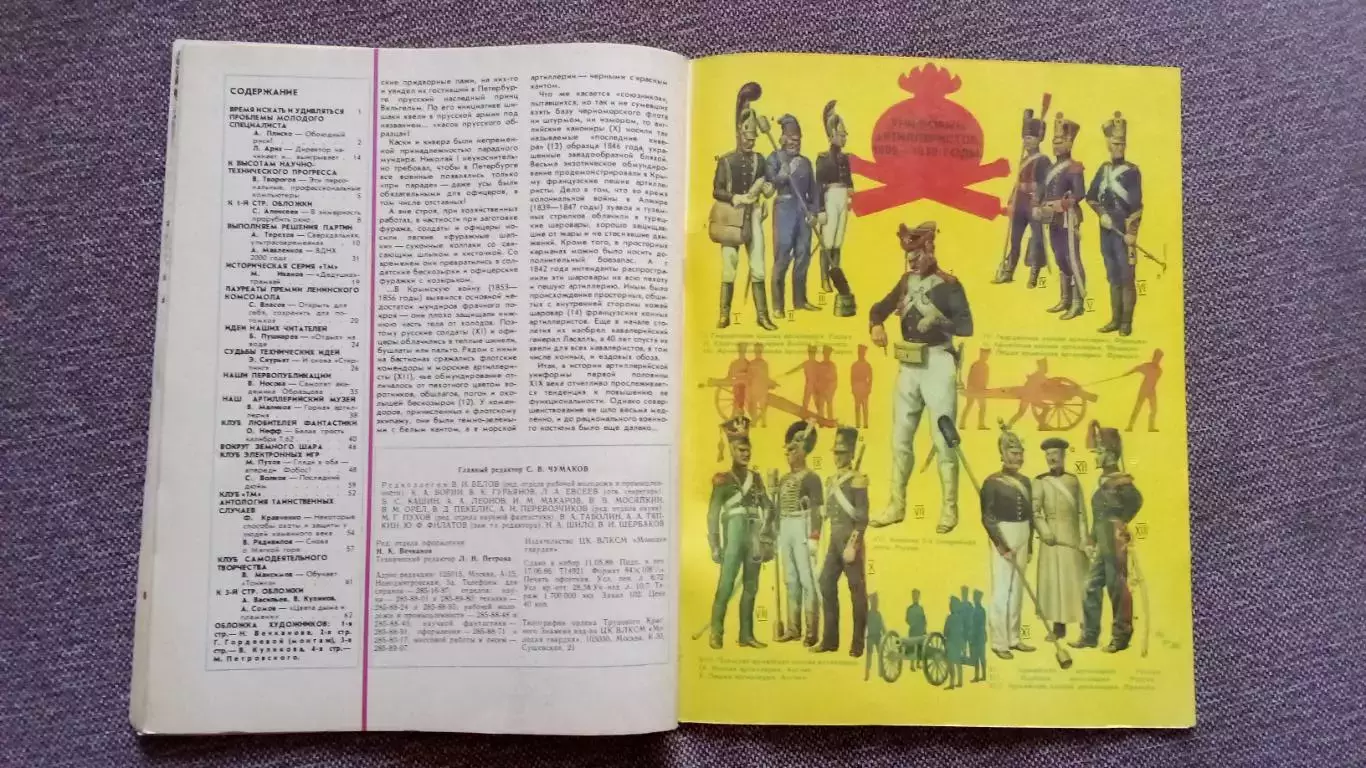 Журнал Техника молодежи № 7 (июль) 1986 г.Трамвай Транспорт Форма Артиллерия 3