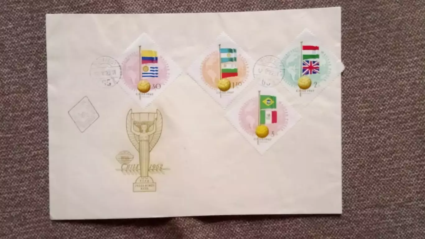 Конверт первого дня : Венгрия Чемпионат Мира в Чили 1962 (2 конверта) Футбол 2