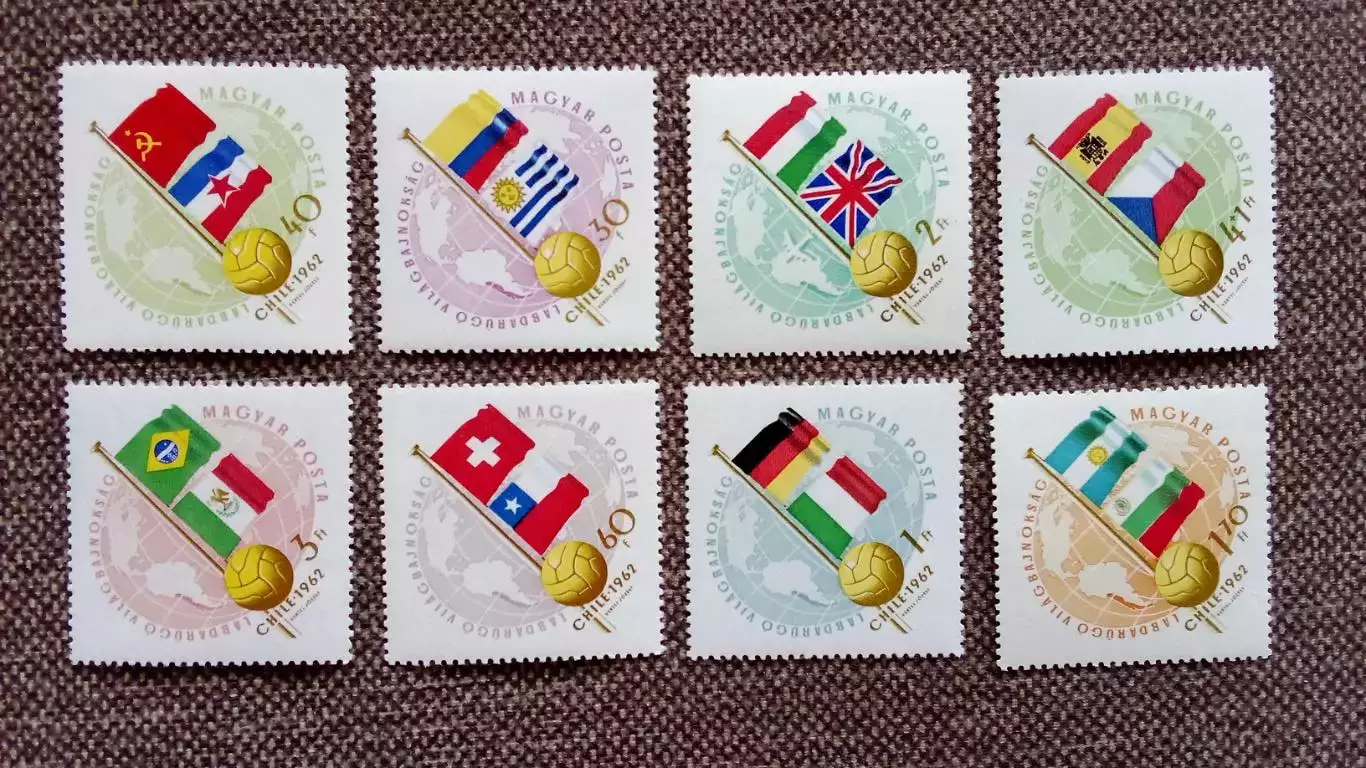 Венгрия Чемпионат Мира в Чили 1962 полная серия MNH ** Футбол Спорт Филателия
