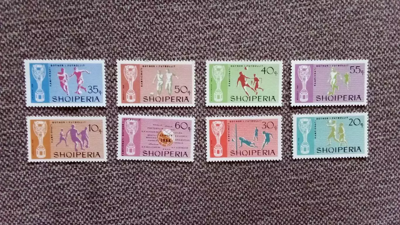 Албания Чемпионат Мира в Англии 1966 полная серия MNH ** Футбол Спорт