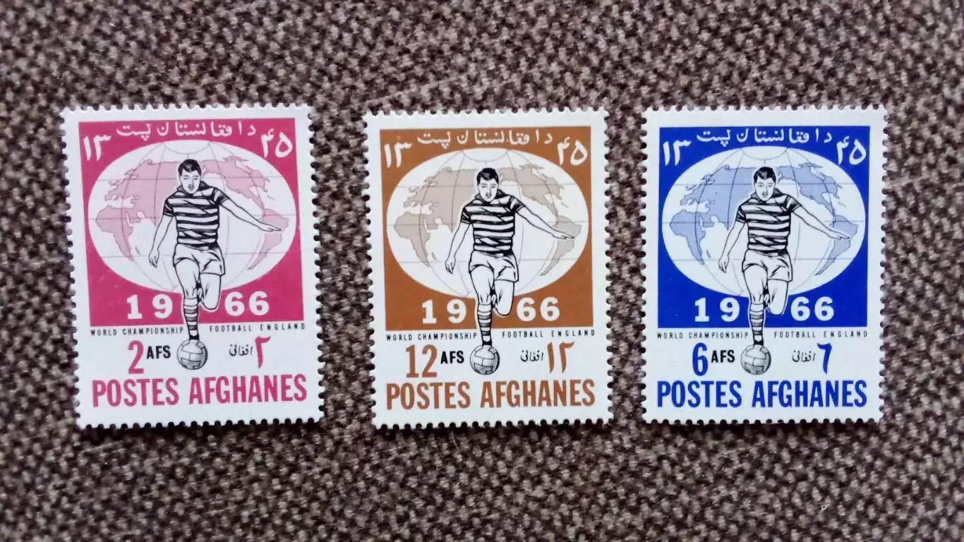 Афганистан Чемпионат Мира в Англии 1966 полная серия MNH ** Футбол Спорт
