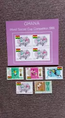 Гана Чемпионат Мира в Англии 1966 полная серия с блоком MNH ** Футбол Спорт