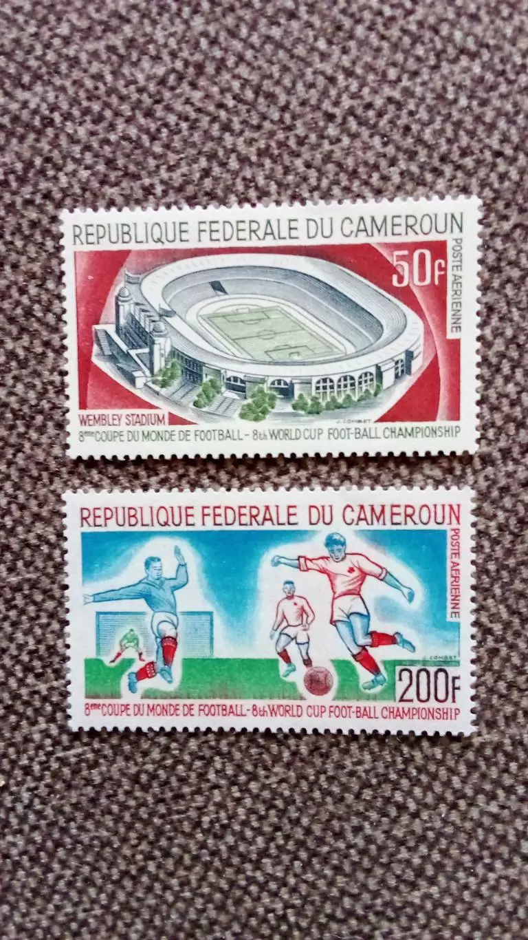 Камерун Чемпионат Мира в Англии 1966 полная серия MNH ** Футбол Спорт Филателия