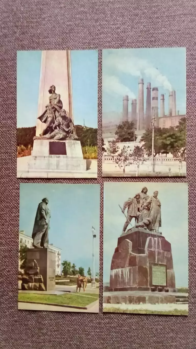 Города СССР : Новороссийск 1968 г. полный набор - 16 открыток (чистые) транспорт 5